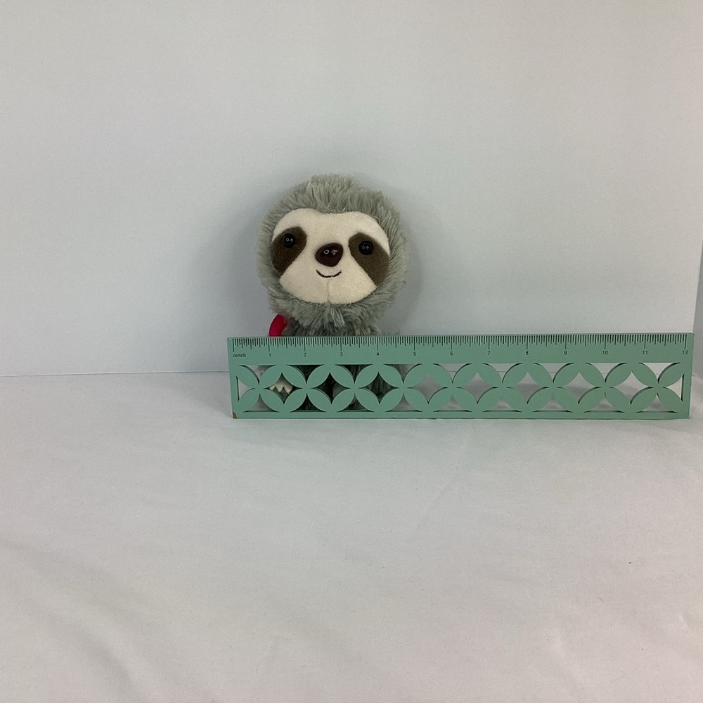 Mega Toys Sloth Gray w Pink Bow Just For You Plush 6" Stuffed Animal Toy Grey - Picture 9 of 9